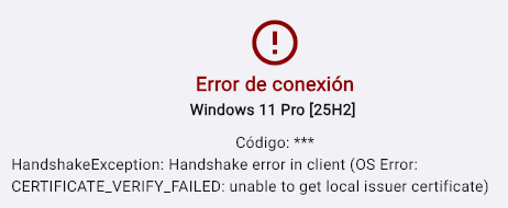 Error de conexión en BaratieApp